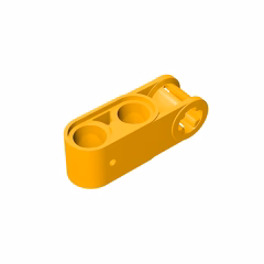 GOBRICKS GDS-936 Axle and Pin Connector Perpendicular 3L with 2 Pin Holes - YWOBB