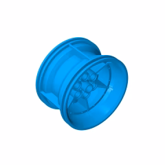 GOBRICKS GDS-1227 Wheel 56mm D. x 34mm Technic Racing Medium, 6 Pin Holes - YWOBB