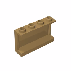 GOBRICKS GDS-787 Panel 1 x 4 x 2 with Side Supports - Hollow Studs - YWOBB