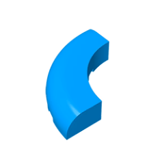 GOBRICKS GDS-1275 Round Corner 5 x 5 x 1 without Studs - YWOBB