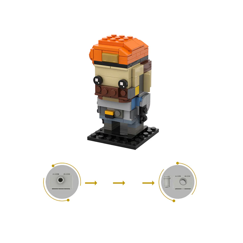 GOBRICKS MOC 137716 VALORANT Brimstone Brickheadz - YWOBB