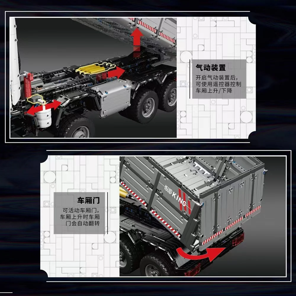 Mould King 19013 Pneumatic Dump Truck - YWOBB