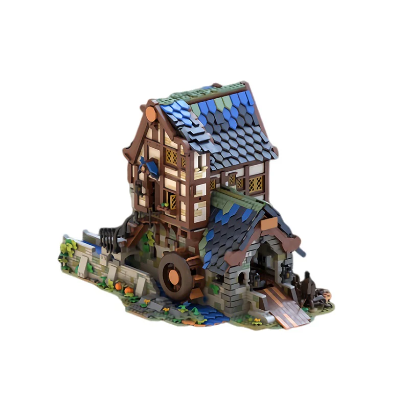 GOBRICKS MOC 173041 Medieval Sawmill - Double 21325 Medieval Blacksmith Alternative Build - YWOBB