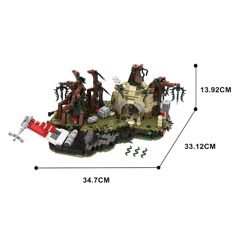 GOBRICKS MOC 19522 Dagobah playset - YWOBB