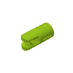 GOBRICKS GDS-1219 Hinge Cylinder 1 x 2 Locking with 2 Fingers, 9 Teeth and Axle Hole on Ends with Slots - YWOBB