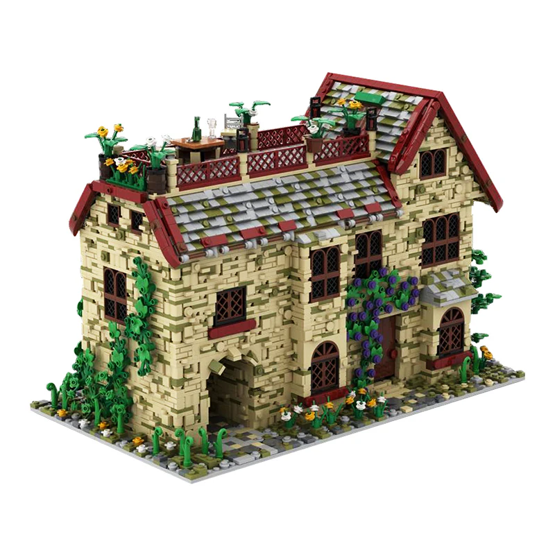 GOBRICKS MOC 135076 A house with an attic - YWOBB