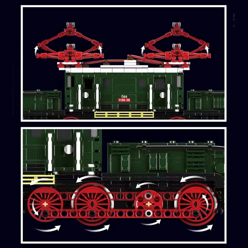 Mould King 12023 RC World Railway OBB 1189.08 Electric Locomotive - YWOBB