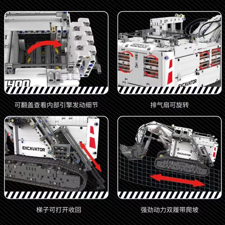 Mould King 13130S Terex RH400 Mining Excavator - YWOBB