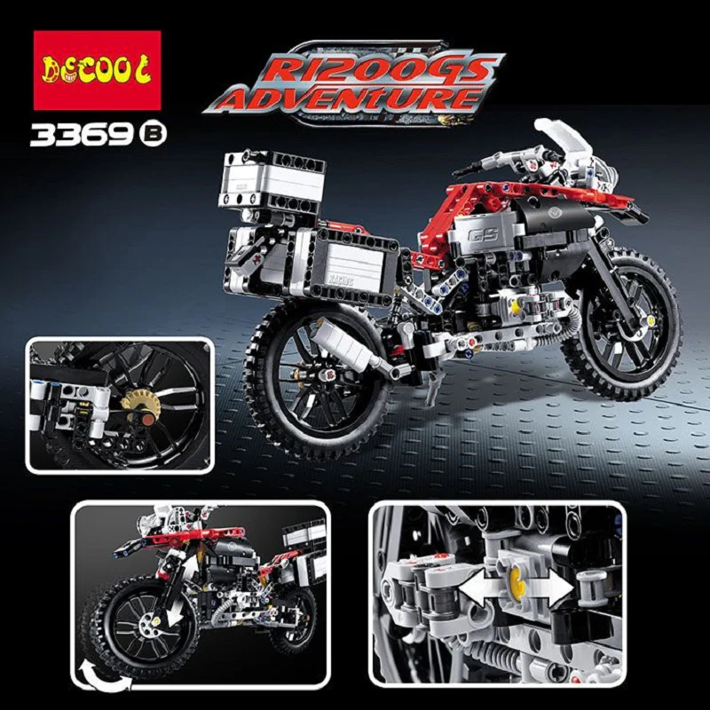 DECOOL 3369 A/B 2 In 1 The BAMW Off-road Motorcycles R1200 GS - YWOBB