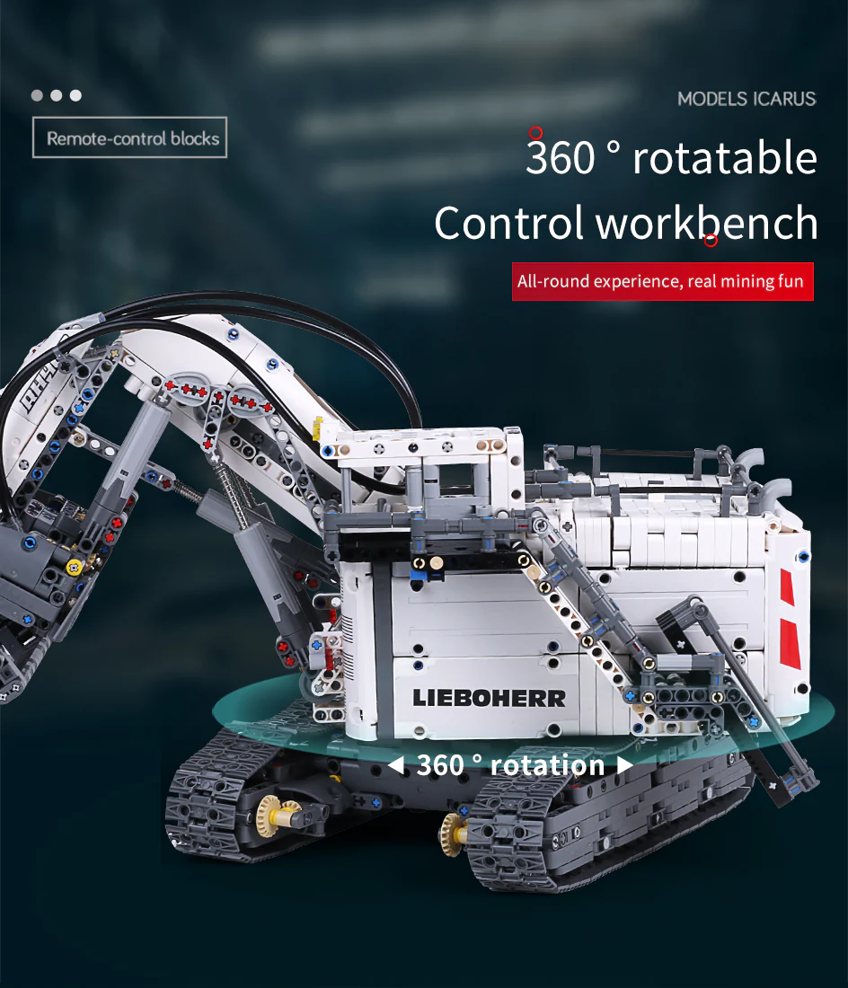 Mould King 13130 RC Liebherr Terex RH400 Mining Excavator - YWOBB