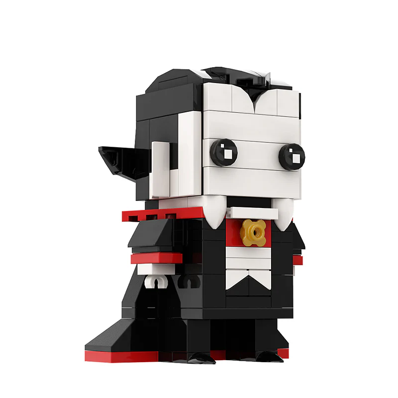 GOBRICKS MOC A0606Y04 Halloween Brickhead - Vampire - YWOBB