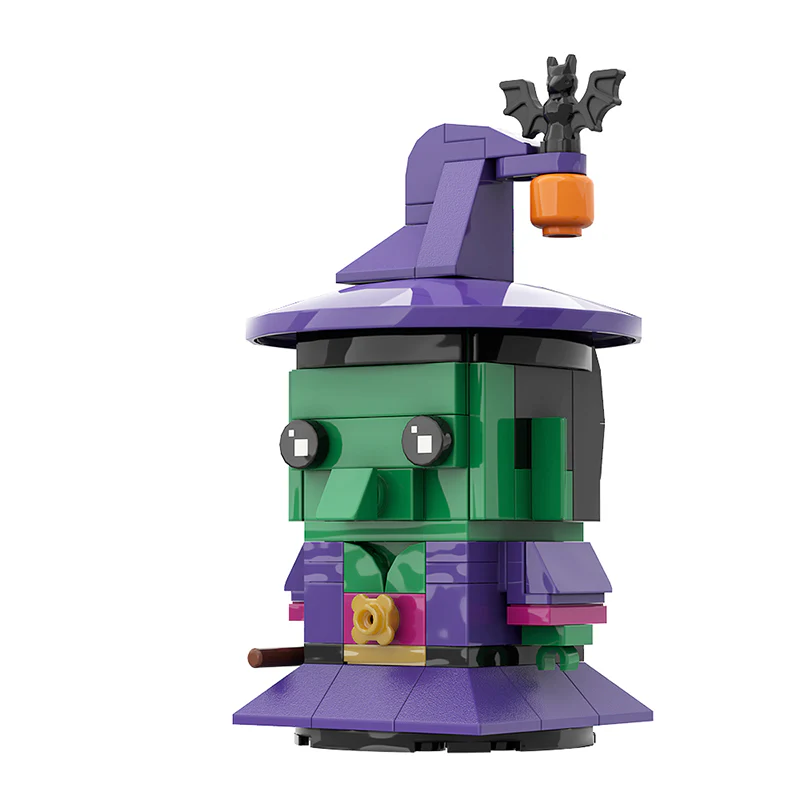 GOBRICKS MOC A0606Y03 Halloween BrickHeadz-Witch - YWOBB