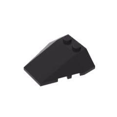 GOBRICKS GDS-1584 Wedge 4 x 4 Triple with Stud Notches - YWOBB