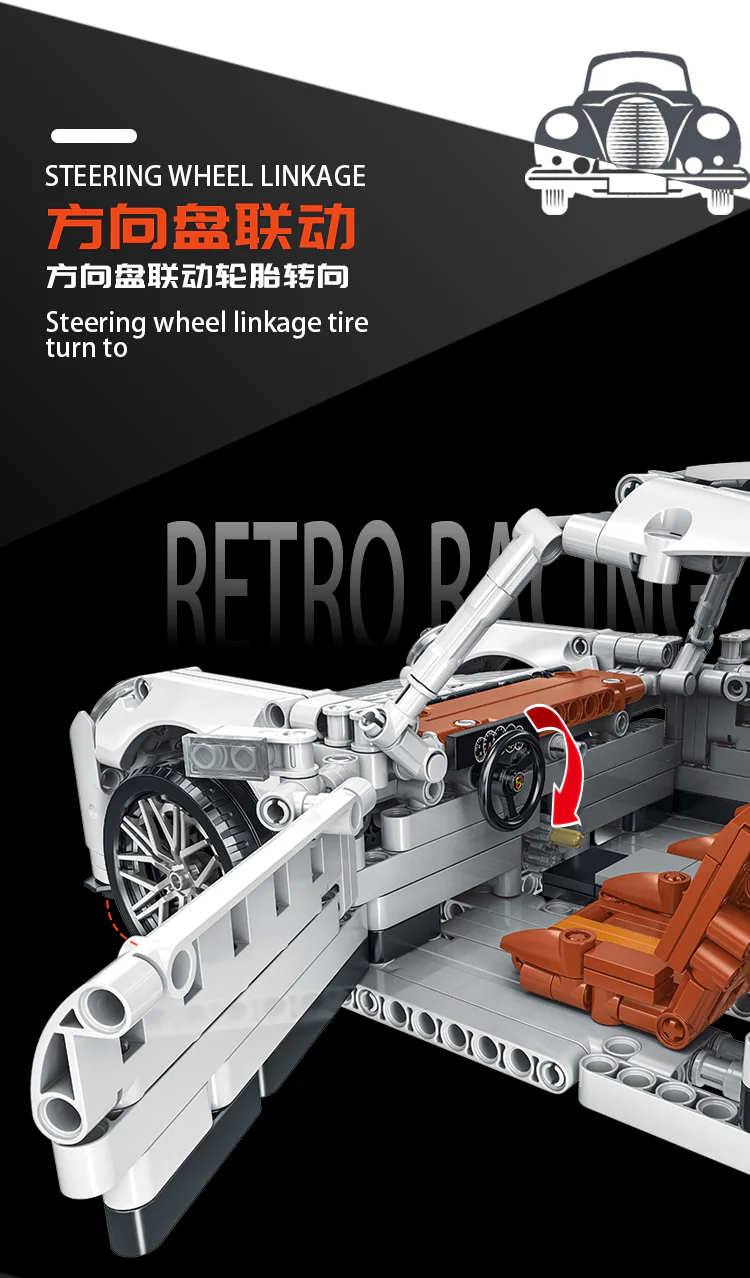 Mork 023013 Nostalgic Model 1970 Block Car - YWOBB