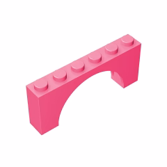 GOBRICKS GDS-678  Arch 1 x 6 x 2 - Medium Thick Top without Reinforced Underside - YWOBB
