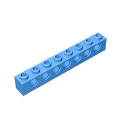 GOBRICKS GDS-627  Brick 1 x 8 with Holes - YWOBB