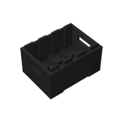GOBRICKS GDS-1305 Crate 3 x 4 x 1 2/3 with Handholds - YWOBB