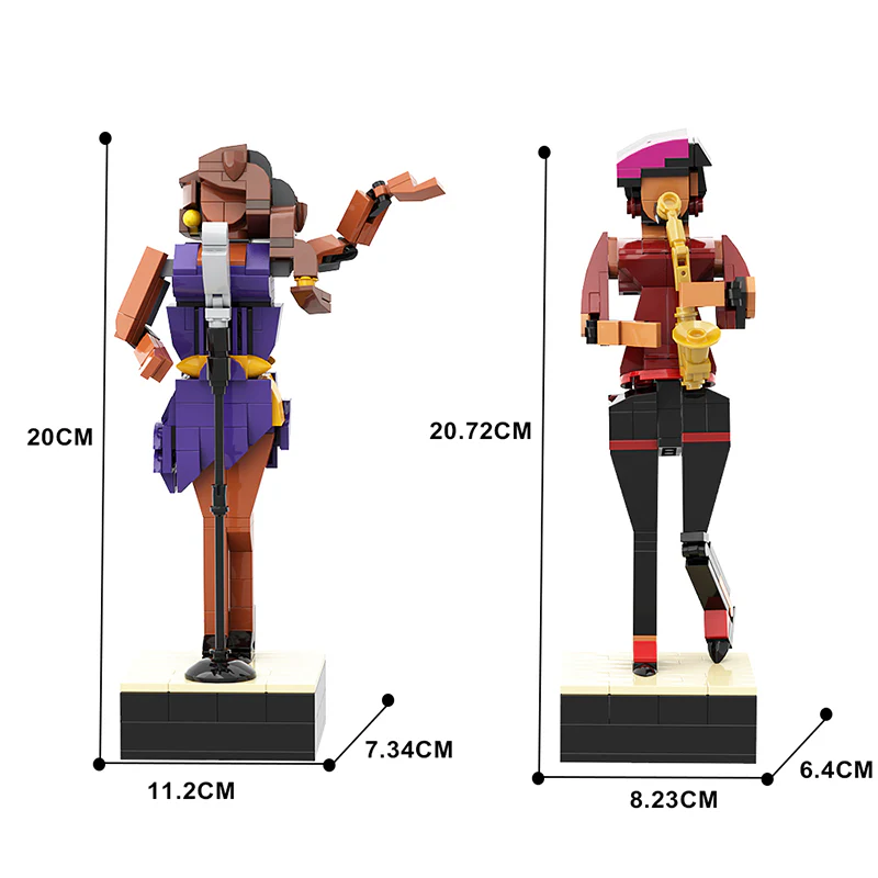 GOBRICKS MOC A0874 Blue Brick Jazz Club - YWOBB