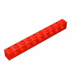 GOBRICKS GDS-628  Brick 1 x 10 with Holes - YWOBB