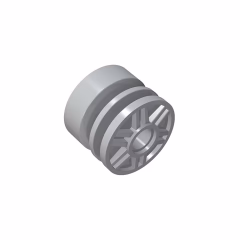 GOBRICKS GDS-1157 Wheel 18mm D. x 14mm with Pin Hole, Fake Bolts and Shallow Spokes - YWOBB