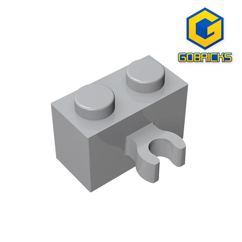 GOBRICKS GDS-651 Modified 1 x 2 with Open O Clip Thick - YWOBB