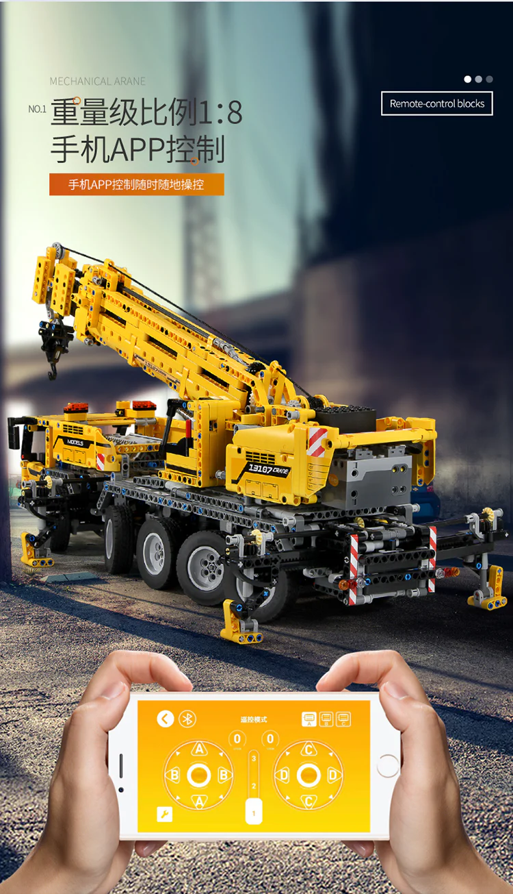 Mould King 13107 RC Mobile Crane Mk II - YWOBB