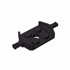 GOBRICKS GDS-1062 Modified 2 x 2 with Wheels Holder Wide and Hole - YWOBB