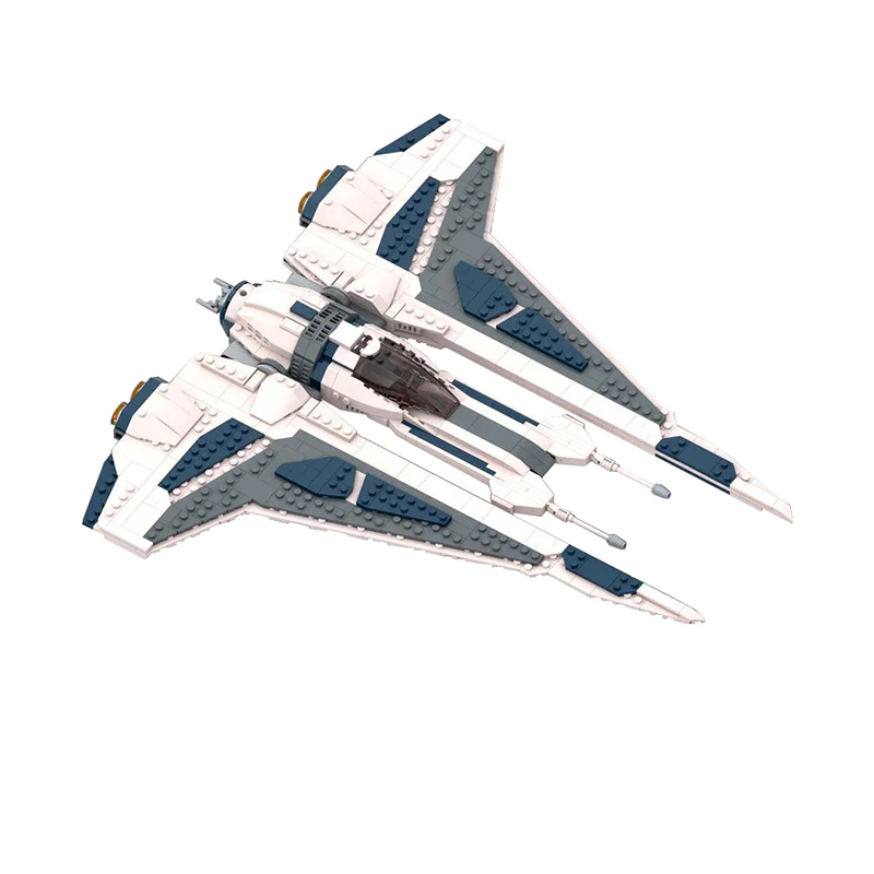 GOBRICKS MOC 143184 The Mandalorian Starfighter Kom'k Class Fighter - YWOBB