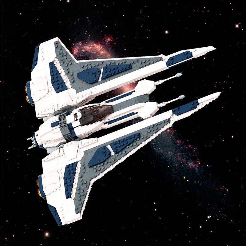 GOBRICKS MOC 143184 The Mandalorian Starfighter Kom'k Class Fighter - YWOBB