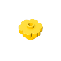 GOBRICKS GDS-1435 Plant Flower 2 x 2 Rounded - Open Stud - YWOBB