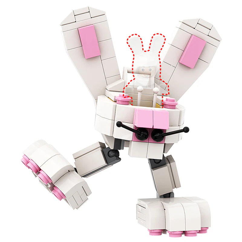 GOBRICKS MOC 142408 Bunny-bot - YWOBB