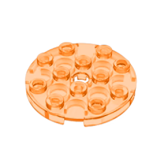 GOBRICKS GDS-841 Round 4 x 4 with Hole - YWOBB