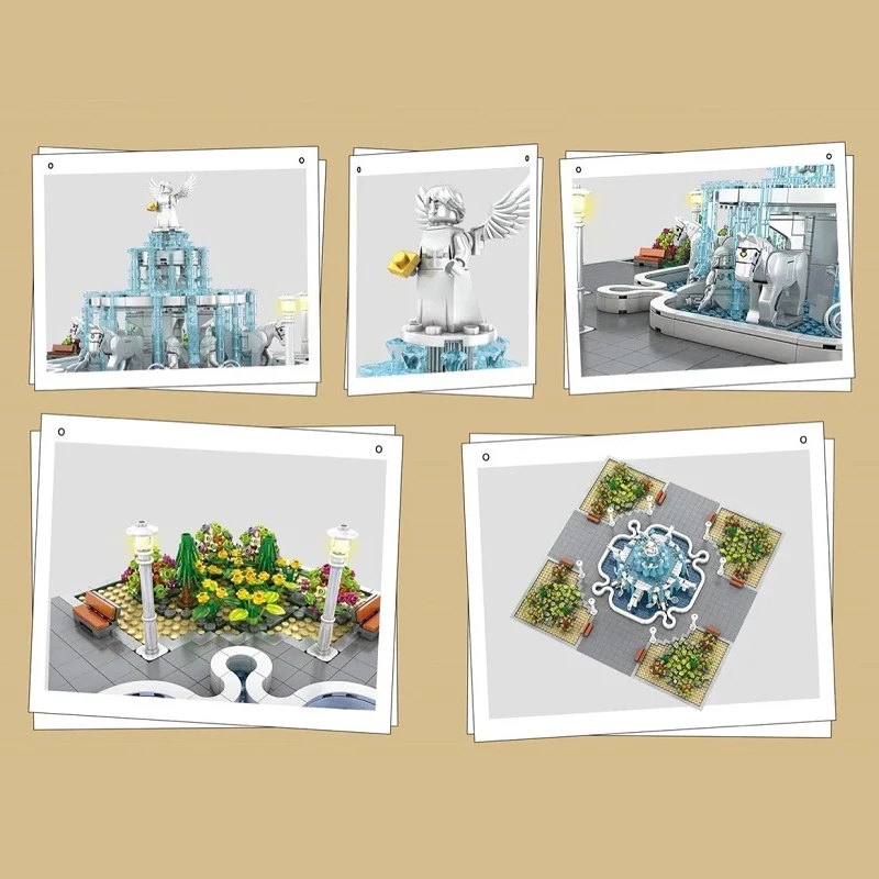 Mould King 16003 Angel Square with Light Bricks - YWOBB
