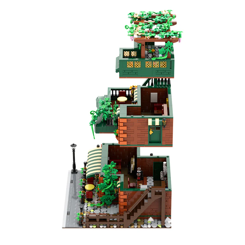GOBRICKS MOC A0493 coffee house - YWOBB