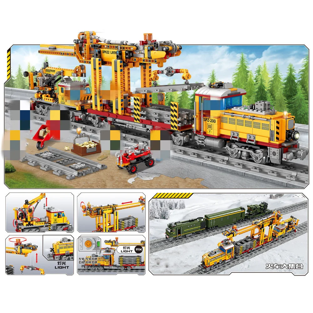 KAZI 98253 Railway Train with light and sound - YWOBB