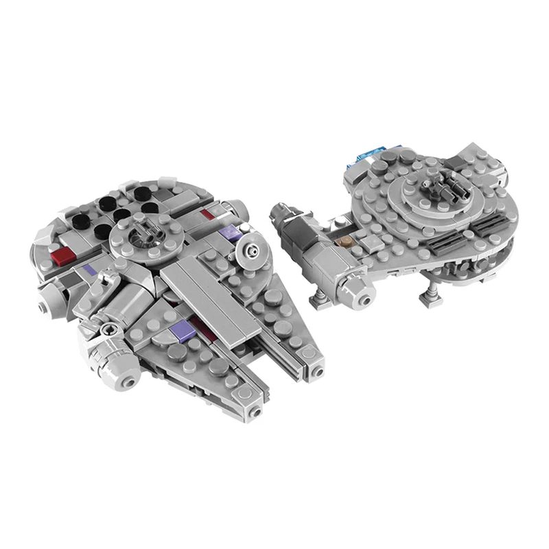 GOBRICKS MOC 18554 Millenniumm Falcon & Outrider Micro/Midi Scale - YWOBB