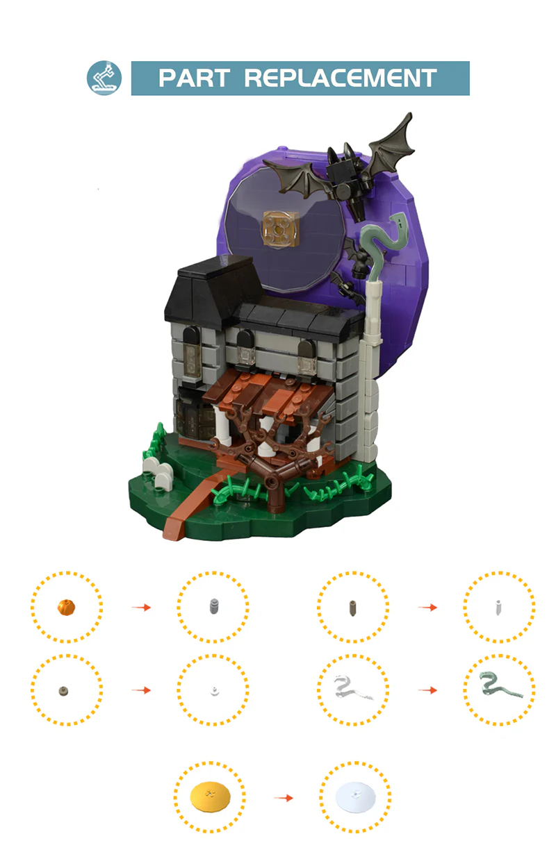 MOC 89533 Halloween: Haunted House - YWOBB