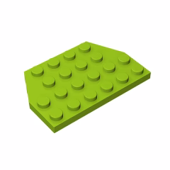 GOBRICKS GDS-704  Plate 4 x 6 Cut Corners - YWOBB