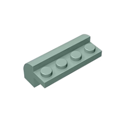 GOBRICKS GDS-712  Curved 2 x 4 x 1 1/3 with 4 Recessed Studs - YWOBB