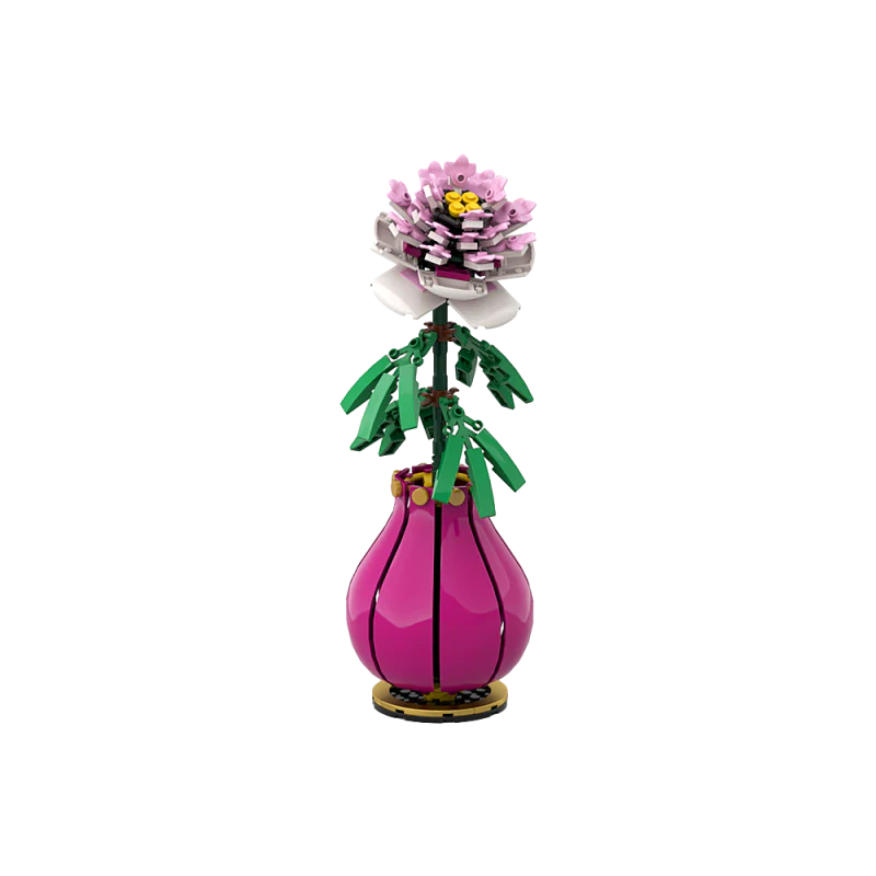 GOBRICKS MOC 153192 Peony Flower - YWOBB