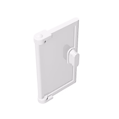 GOBRICKS GDS-793 Door 1 x 2 x 3 with Vertical Handle, Mold for Tabless Frames - YWOBB