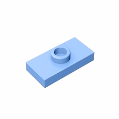 GOBRICKS GDS-803  Modified 1 x 2 with 1 Stud with Groove and Bottom Stud Holder - YWOBB