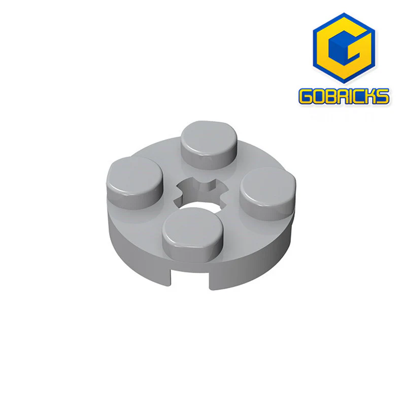 GOBRICKS GDS-609 Plate Round 2 x 2 with Axle Hole - YWOBB