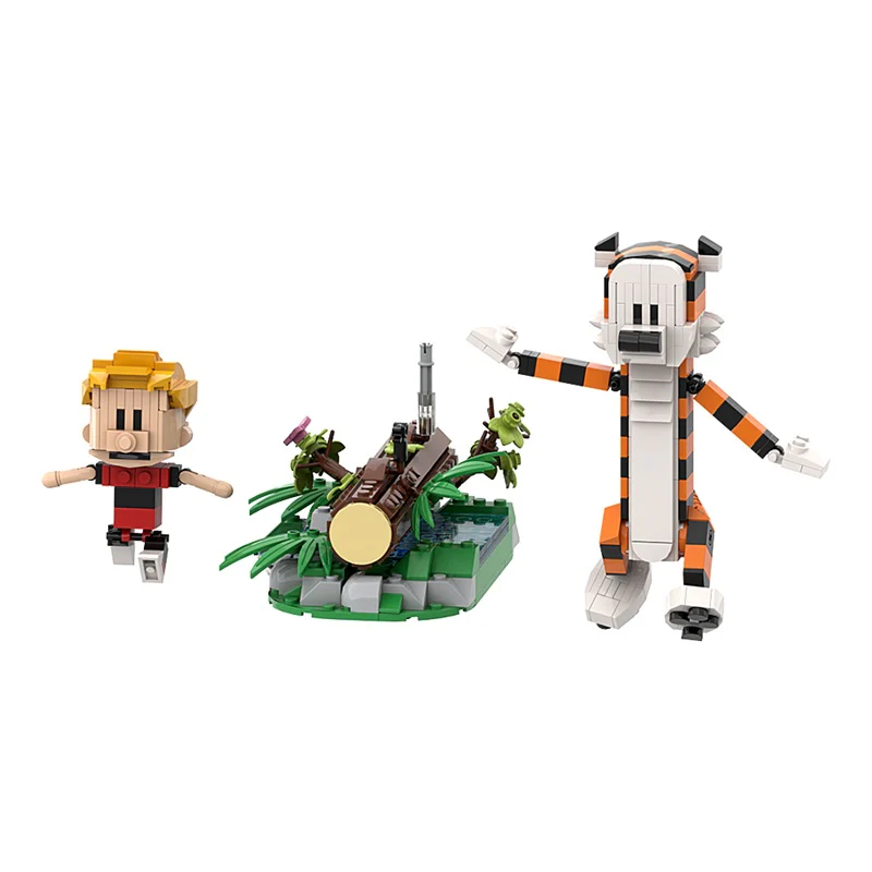 GOBRICKS MOC A1392 Calvin And Hobbes - Tigger - YWOBB