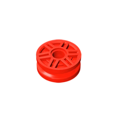 GOBRICKS GDS-1160 Wheel 18mm D. x 8mm with Fake Bolts and Deep Spokes with Inner Ring - YWOBB