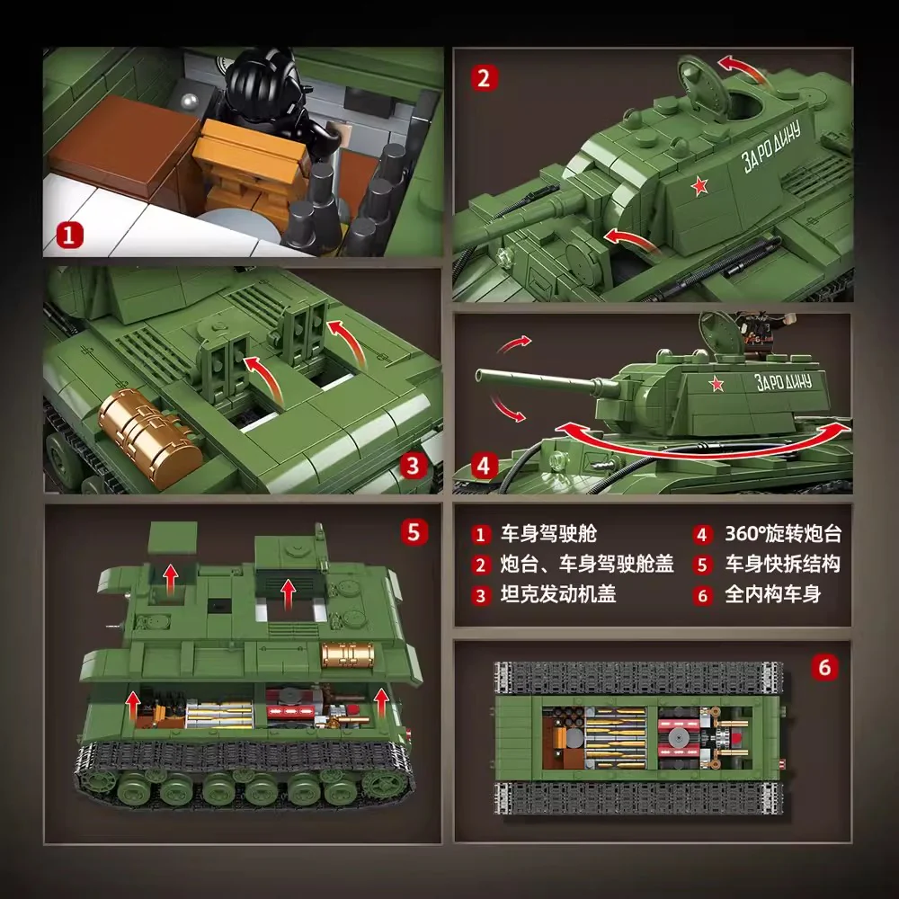 Quan Guan 100253 WWII KV-1 Heavy Tank Model 1941 - YWOBB
