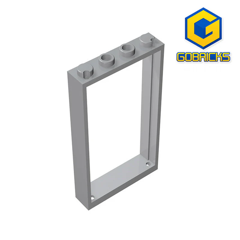 GOBRICKS GDS-874 Frame 1 x 4 x 6 with 2 Holes on Top and Bottom - YWOBB