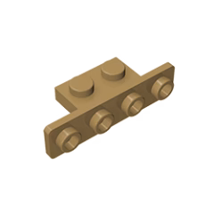 GOBRICKS GDS-638 Bracket 1 x 2 - 1 x 4 with Rounded Corners - YWOBB