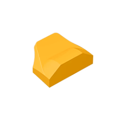 GOBRICKS GDS-1507 Curved 1 x 2 x 2/3 Wing End - YWOBB