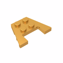 GOBRICKS GDS-725  Plate 3 x 4 with Stud Notches - YWOBB